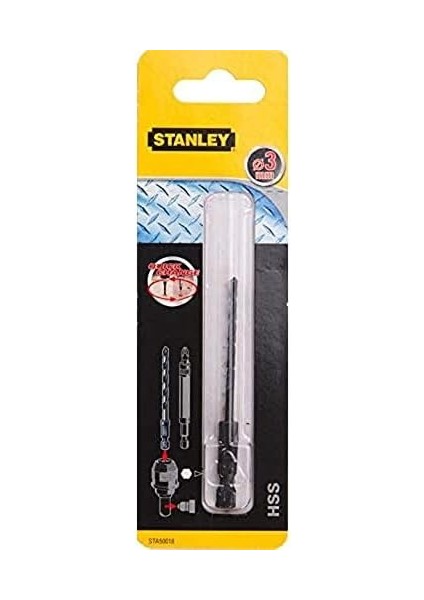 STA50018 Metal Matkap Ucu/bits Giriş, Siyah, 1 Adet, 3 mm