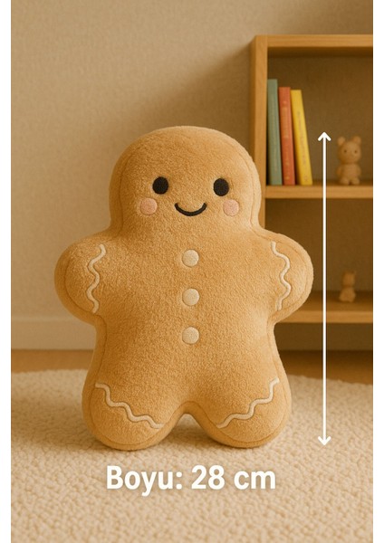 Kurabiye Adam 28 cm Kahverengi Sevimli Figür Oyuncak