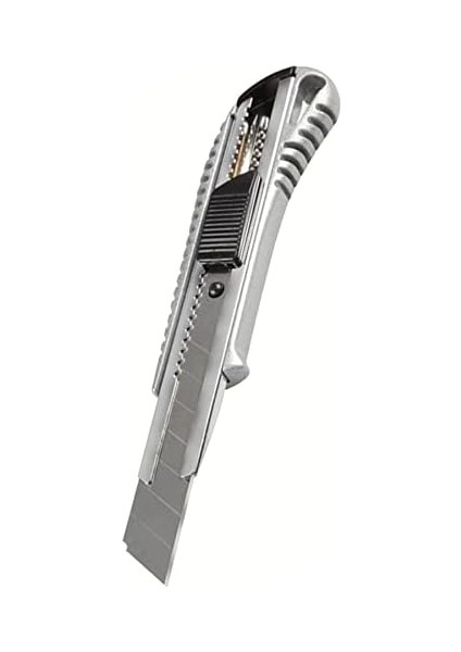 Dayanıklı Alüminyum Gövde 18MM Profesyonel Falçata Bıçak +10 Adet Yedek Maket Bıçak (Maket Bıçağı)