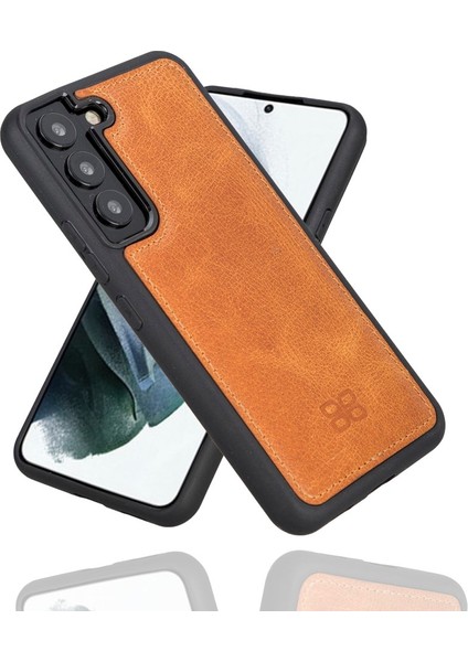 Samsung Galaxy S22 Uyumlu Deri Arka Kapak TN11 Taba