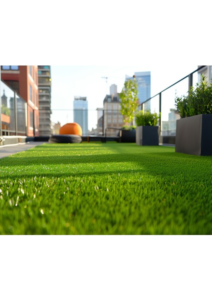 Dekoratif Kaliteli Yeşil Suni Çim Kaymaz Suya Isıya Dayanıklı Bahçe Teras Balkon Halısı