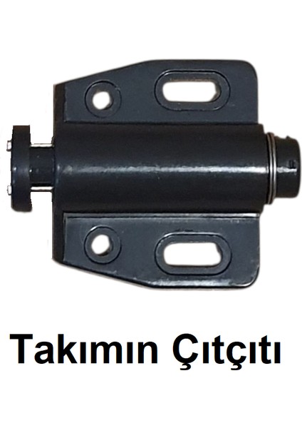 U Tipi Çıtçıtlı Cam Kapak Menteşe Seti 2 Takım