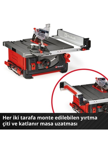 Professional Tezgah Testere TP-CC 10 T (2000 W, 85 mm kesme yüksekliği, Ø 254 mm testere bıçağı, kayar tabla, masa genişletme, açılı cetvel) - 4340435