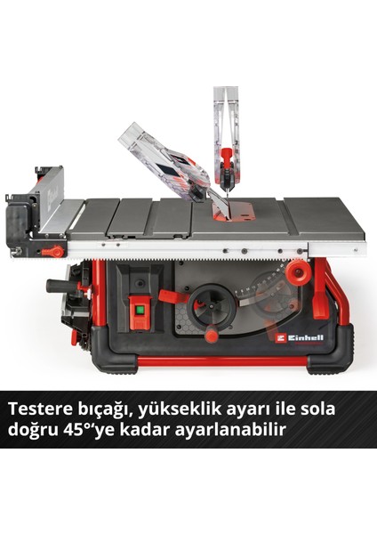 Professional Tezgah Testere TP-CC 10 T (2000 W, 85 mm kesme yüksekliği, Ø 254 mm testere bıçağı, kayar tabla, masa genişletme, açılı cetvel) - 4340435