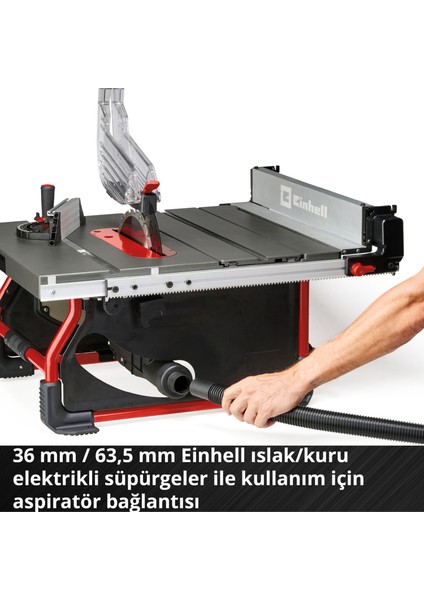 Professional Tezgah Testere TP-CC 10 T (2000 W, 85 mm kesme yüksekliği, Ø 254 mm testere bıçağı, kayar tabla, masa genişletme, açılı cetvel) - 4340435