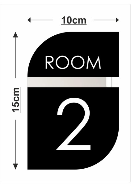 Dikey Otel Kapı - Daire - Bina - Numarası Siyah Pleksi No - 2 Iki fiyatları