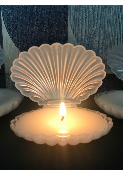 Midye Mum 10 Adet Mika Kutulu Içi Mum Dolu Midye Mum , Düğün, Kına, Sünnet, Doğum, Istridye Mum