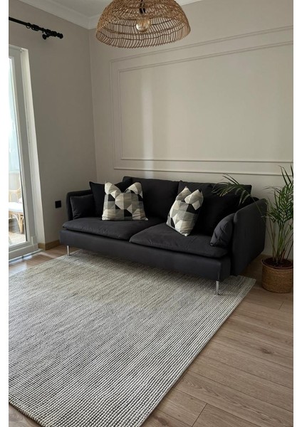 Gala 2201 Gri - Modern Bukle Halı Salon Halısı