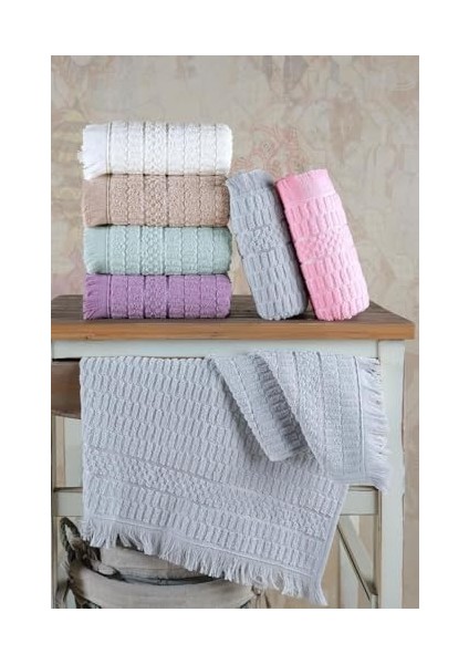 Tekstil Aysu | 6'lı 50X90 cm El&yüz Havlu Seti Pembe modelleri