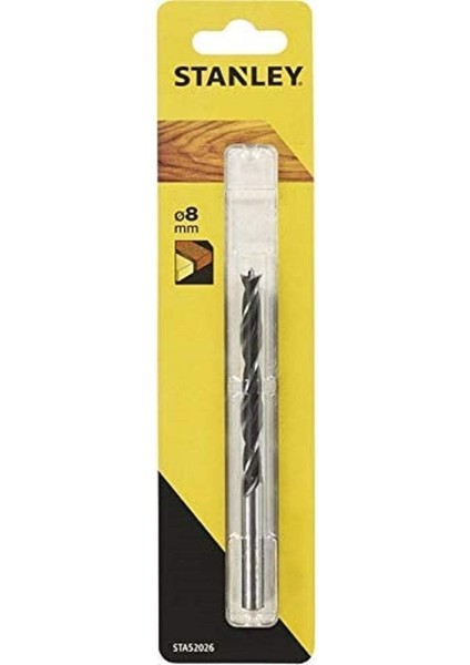 STA52026 Ahşap Spiral Matkap Ucu, Metalik, 1 Adet, 8 x 120 mm
