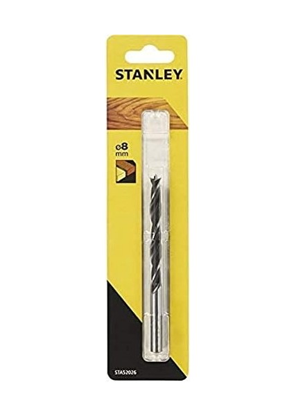 STA52026 Ahşap Spiral Matkap Ucu, Metalik, 1 Adet, 8 x 120 mm
