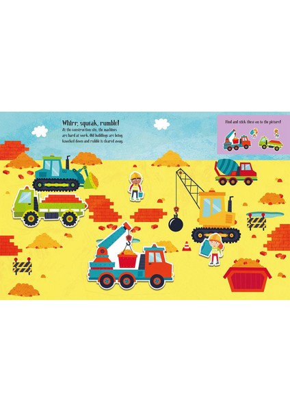 Felt Stickers - Diggers Play Scene Book