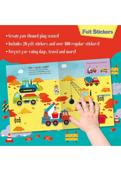 Felt Stickers - Diggers Play Scene Book