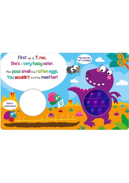 Push And Pop Jurassic Poop - Board Book
