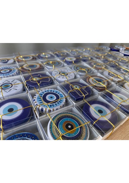 Nazar Temalı Kişiye Özel Kokulu Soya Mum – El Yapımı Hediye Kutulu Düğün Nişan Kına Bebek (10 Adet) fiyatları