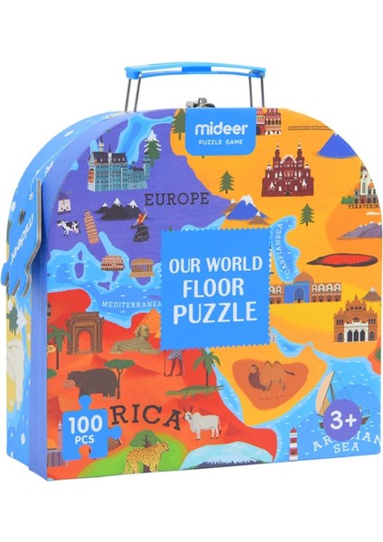 Gift Box Puzzle Dunyamızın Yuzeyi Cantalı Puzzle Set - MD3027