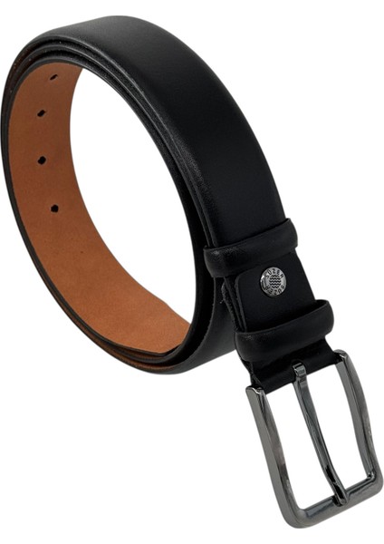 Siyah Hakiki Deri Düz Renk 3.5 Cm.lik Klasik Kemer - 200-DÜZ modelleri