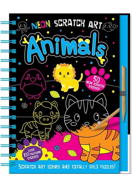Neon Scratch Art - Animals