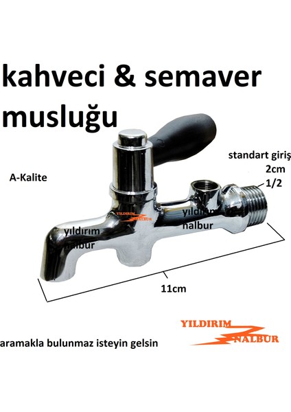 Kahveci Semaver Musluğu 1/2 Derece Girişli Semaver Çay Musluk Kazan Musluk