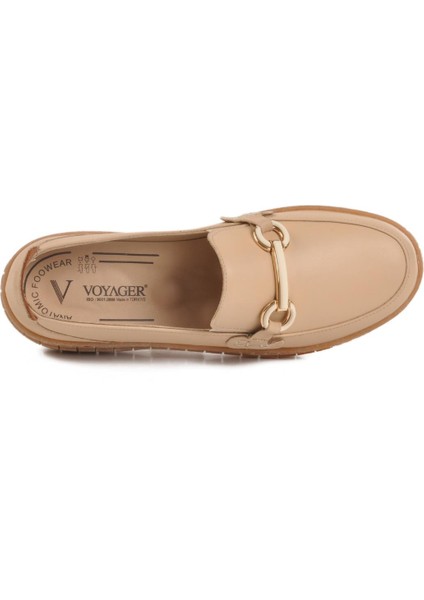 Bej Hakiki Deri Kadın Günlük Ayakkabı Voyager Z078 Z fırsatları