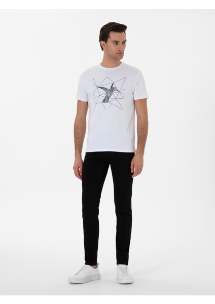 Erkek Siyah Slim Fit Pamuk Karışımlı Jean Pantolon 50304088-VR046