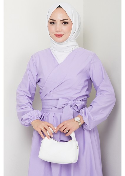 Bağlamalı Bluz Etek Ikili Takım 1465 - Lila fiyatları