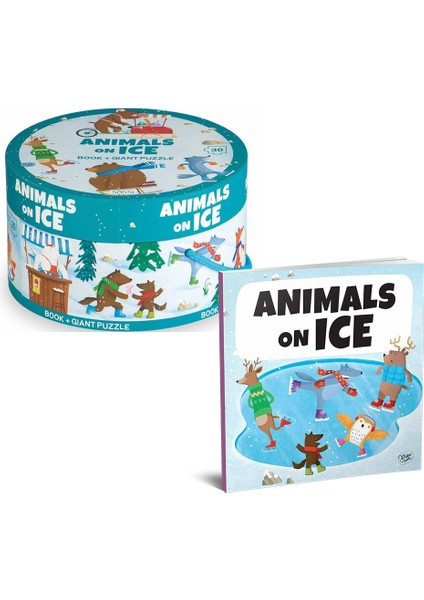 Yuvarlak Kutulu Puzzle // Animals On Ice (30 Parça)
