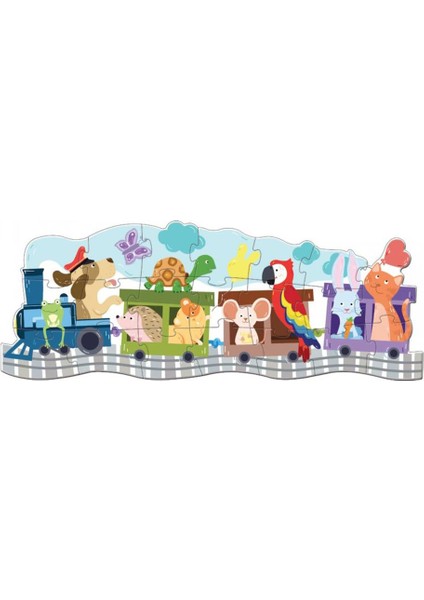 Travel Çantalı Puzzle // Animals On A Train (20 Parça)