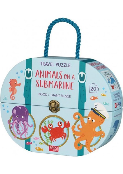 Travel Çantalı Puzzle // Animals On A Submarine (20 Parça)