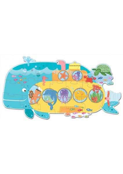Travel Çantalı Puzzle // Animals On A Submarine (20 Parça) modelleri