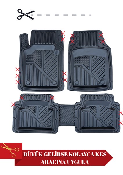Renault Symbol 2008-2012 4d Maxi Havuzlu Ufens Siyah Oto Paspas