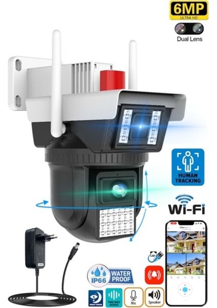 -3040 6mp Dual Lens Wıfı Ptz Camera