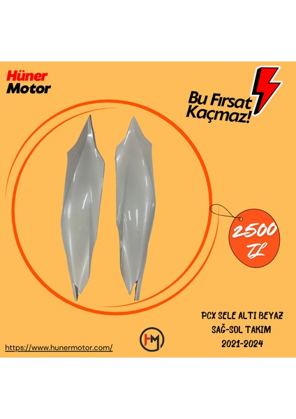 Pcx Sele Altı Beyaz Sağ-Sol Takım Yan Sanayi 2021-2024