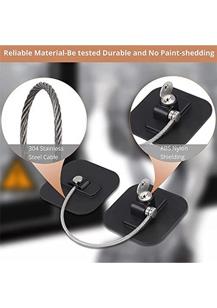 2 Adet Anahtarlı Buzdolabı Kapı Kilidi Emniyet Kilidi Delme Gerektirmez Siyah (Yurt Dışından) fiyatları