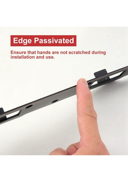 Kapı Çarpma Plakası Çift Delik Mandal Güçlendirme Plakası Siyah (Yurt Dışından) fiyatları