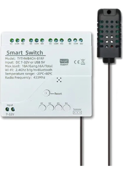 Tuya Akıllı Wifi 4 Kanal Röle Anahtarı RF433 Alexa Için B (Yurt Dışından) fiyatları