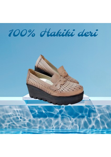 2405 Deri Lazer Delikli Ayakkabı