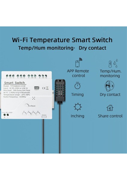 Tuya Akıllı Wifi 4 Kanal Röle Anahtarı RF433 Alexa Için B (Yurt Dışından) modelleri