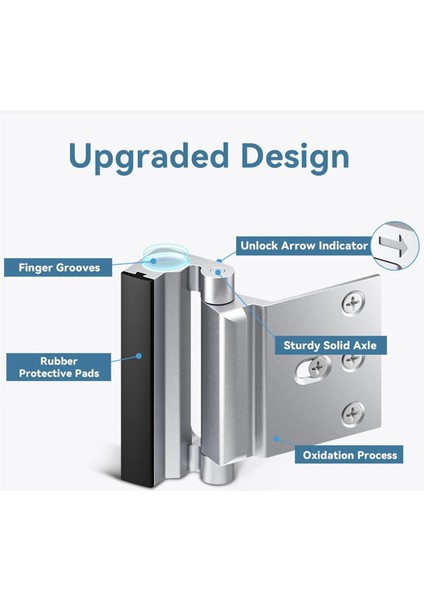 Ev Güvenlik Kapı Kilidi Ev Güçlendirme Kapı Kilidi Beyaz (Yurt Dışından) modelleri