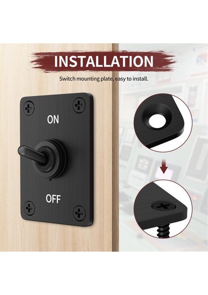 Ağır Hizmet Tipi Geçiş Anahtarı 12V DC30A Su Geçirmez Geçiş Anahtarı (Yurt Dışından)