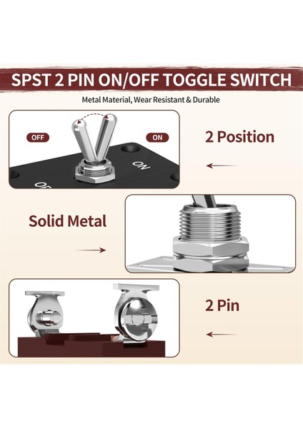 Ağır Hizmet Tipi Geçiş Anahtarı 12V DC30A Su Geçirmez Geçiş Anahtarı (Yurt Dışından)