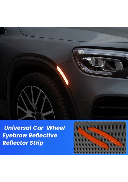 2 Adet Araba Tekerleği Kaş Yansıtıcı Çıkartma Süslemesi Evrensel C (Yurt Dışından)