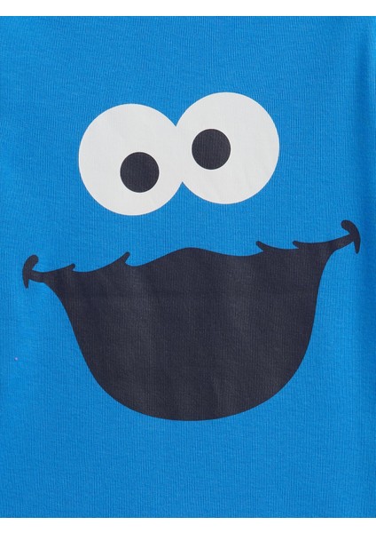 Bebek Mavi %100 Organik Pamuk Sesame Street Pijama Takımı fiyatları