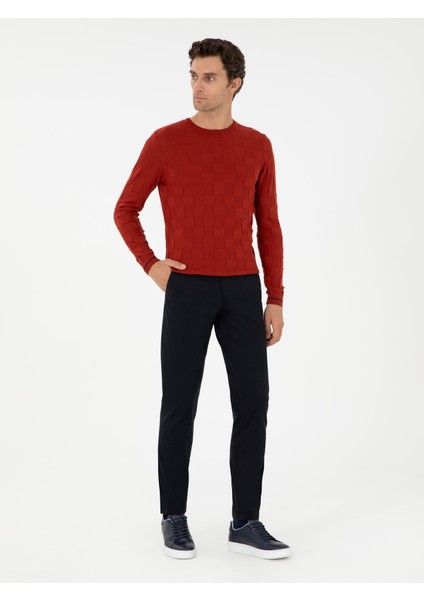 Erkek Siyah Slim Fit Kanvas Pantolon 50304318-VR046