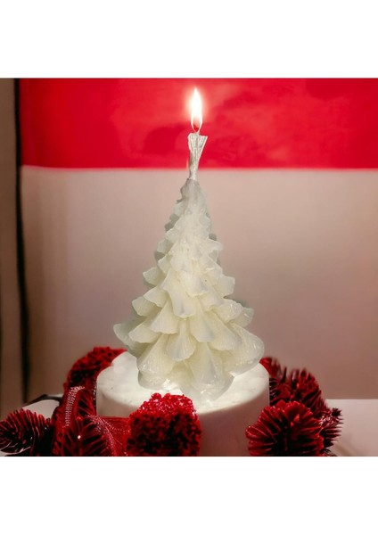 3'lü, Çam Ağacı Mum Seti, Dekoratif Mum, Yeniyıl Konsept , Yılbaşı Hediye, Dijital Baskılı indirimleri