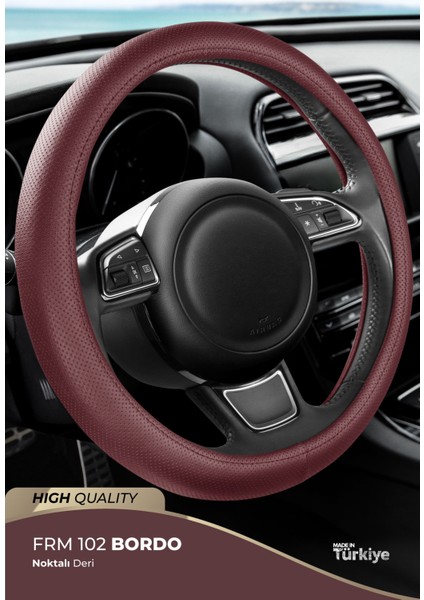 Geçmeli Direksiyon Kılıfı Kokusuz FRM102 Bordo