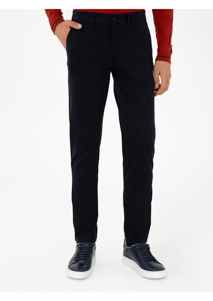 Erkek Siyah Slim Fit Kanvas Pantolon 50304318-VR046 fiyatları