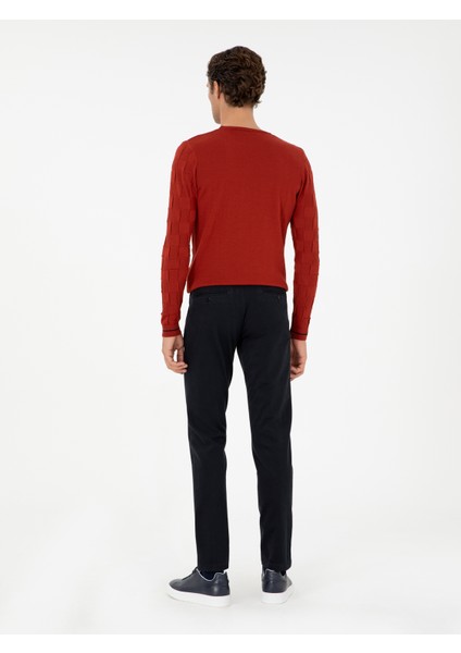 Erkek Siyah Slim Fit Kanvas Pantolon 50304318-VR046 fırsatları