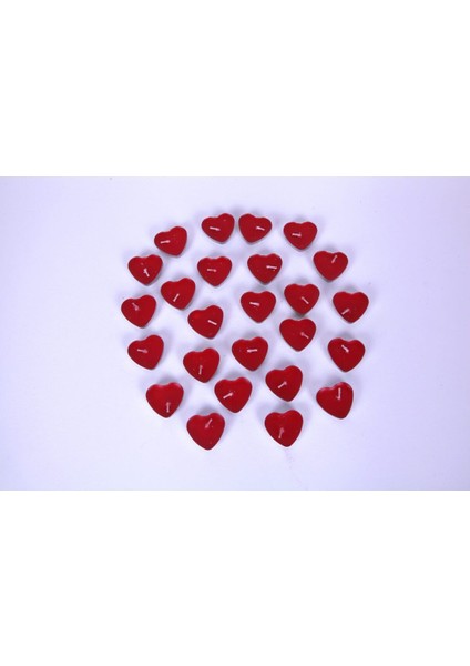 50'li Romantik Kalpli Kırmızı Tealight Mum Seti modelleri