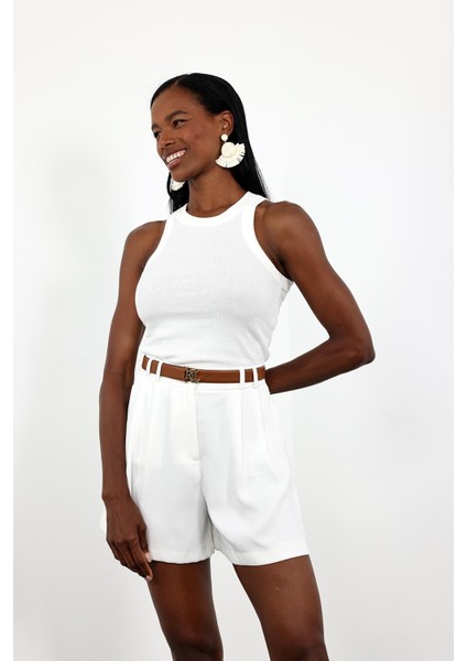 Beyaz Halter Yaka Atlet 23067